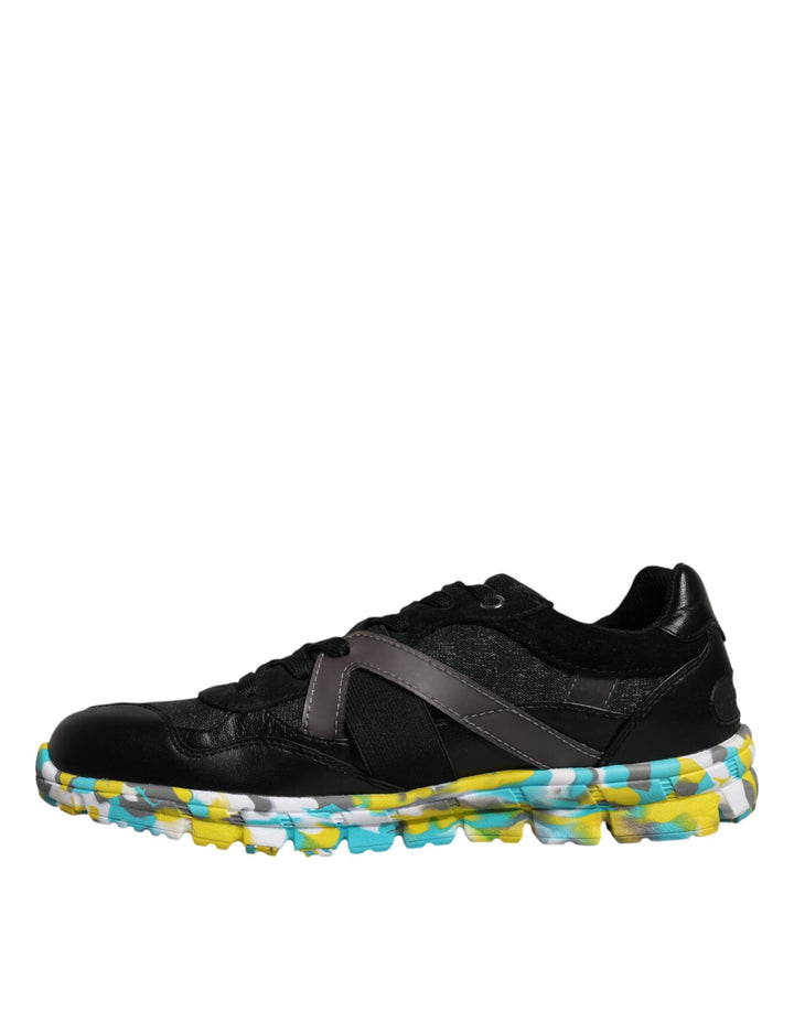 Dolce &amp; Gabbana Sample Sale Dolce &amp; Gabbana Black Polyester Low Top Men Sneakers Shoes - | Designer outlet