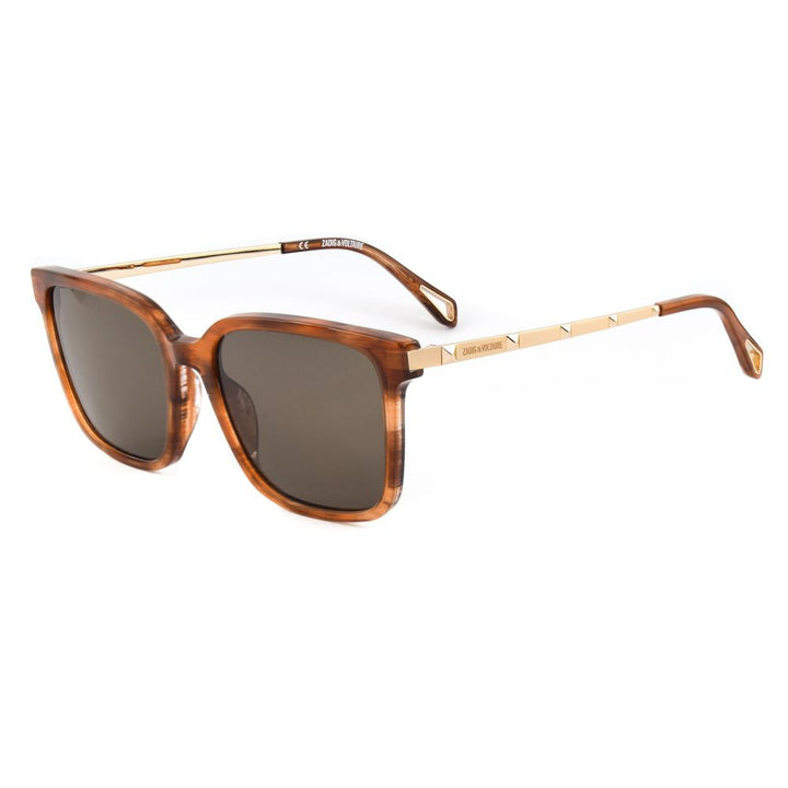 Zadig & Voltaire Brown Acetate Sunglasses