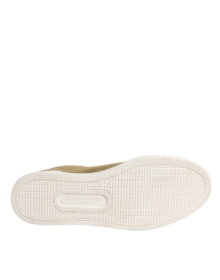 Dolce &amp; Gabbana Sample Sale Dolce &amp; Gabbana Gold Leather Logo London Men Sneakers Shoes - | Designer outlet