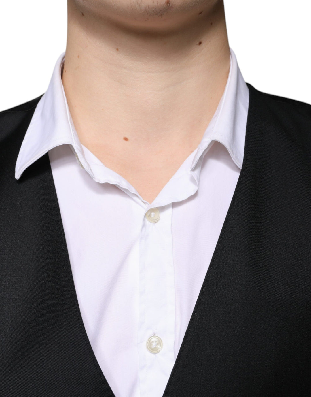 Dolce &amp; Gabbana Sample Sale Dolce &amp; Gabbana Black Wool Formal Dress Men Waistcoat Vest - | Designer outlet