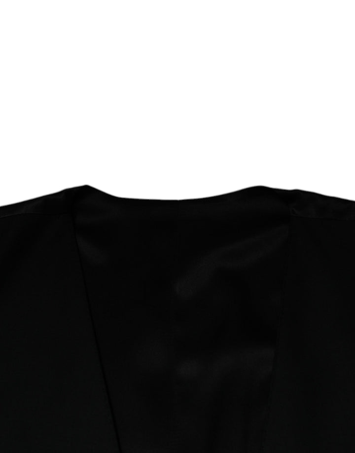 Dolce &amp; Gabbana Sample Sale Dolce &amp; Gabbana Black Wool Formal Dress Men Waistcoat Vest - | Designer outlet