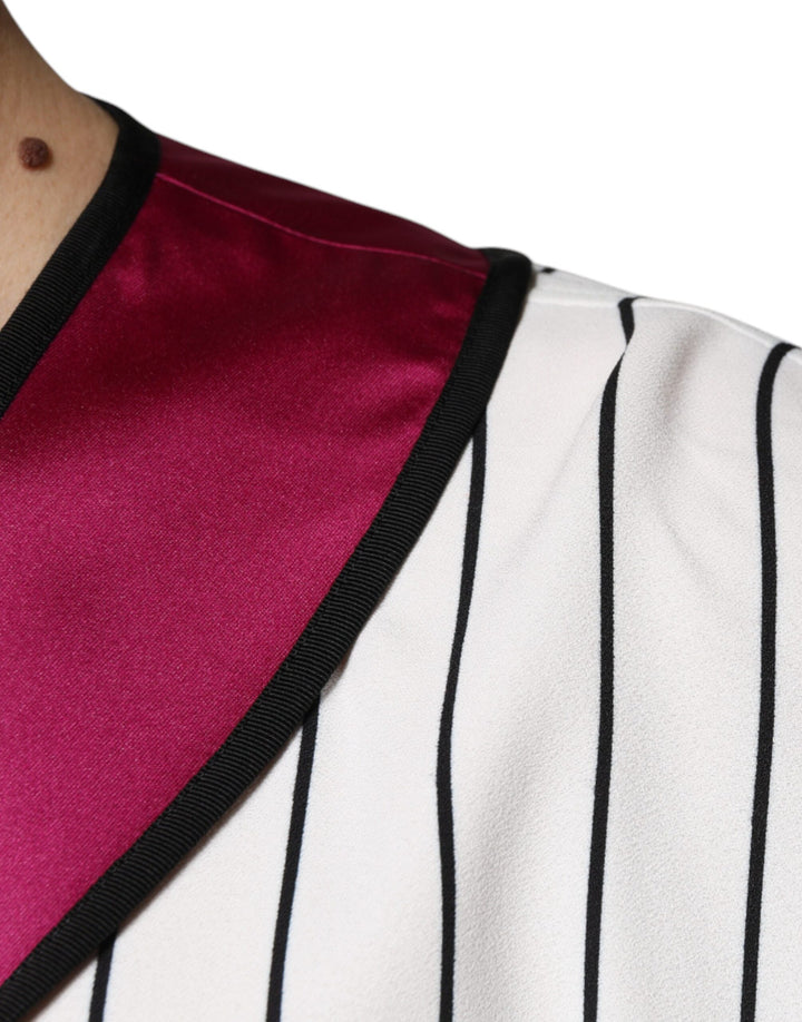Dolce &amp; Gabbana Sample Sale Dolce &amp; Gabbana Multicolor Logo Jersey Button V-neck T-shirt - | Designer outlet
