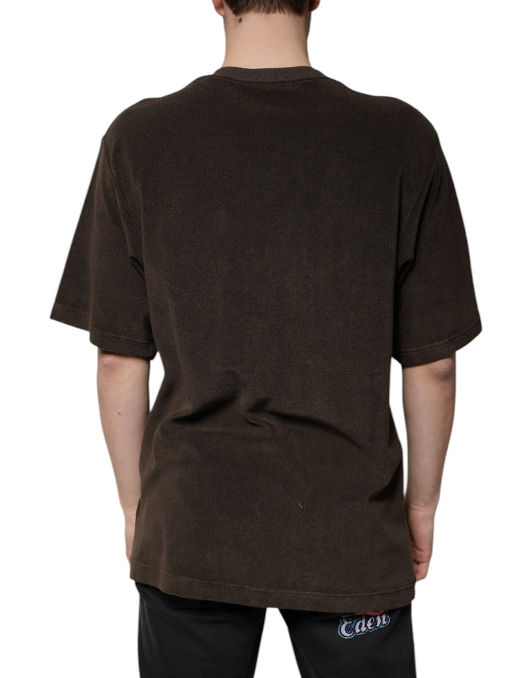 Dolce &amp; Gabbana Sample Sale Dolce &amp; Gabbana Brown Cotton Crew Neck Short Sleeves T-shirt - | Designer outlet