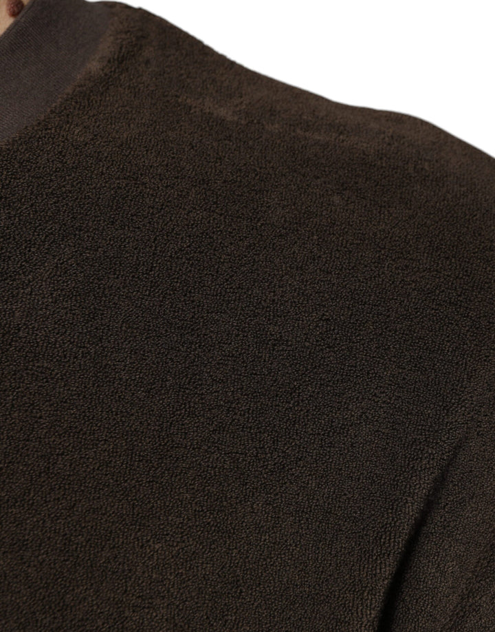 Dolce &amp; Gabbana Sample Sale Dolce &amp; Gabbana Brown Cotton Crew Neck Short Sleeves T-shirt - | Designer outlet