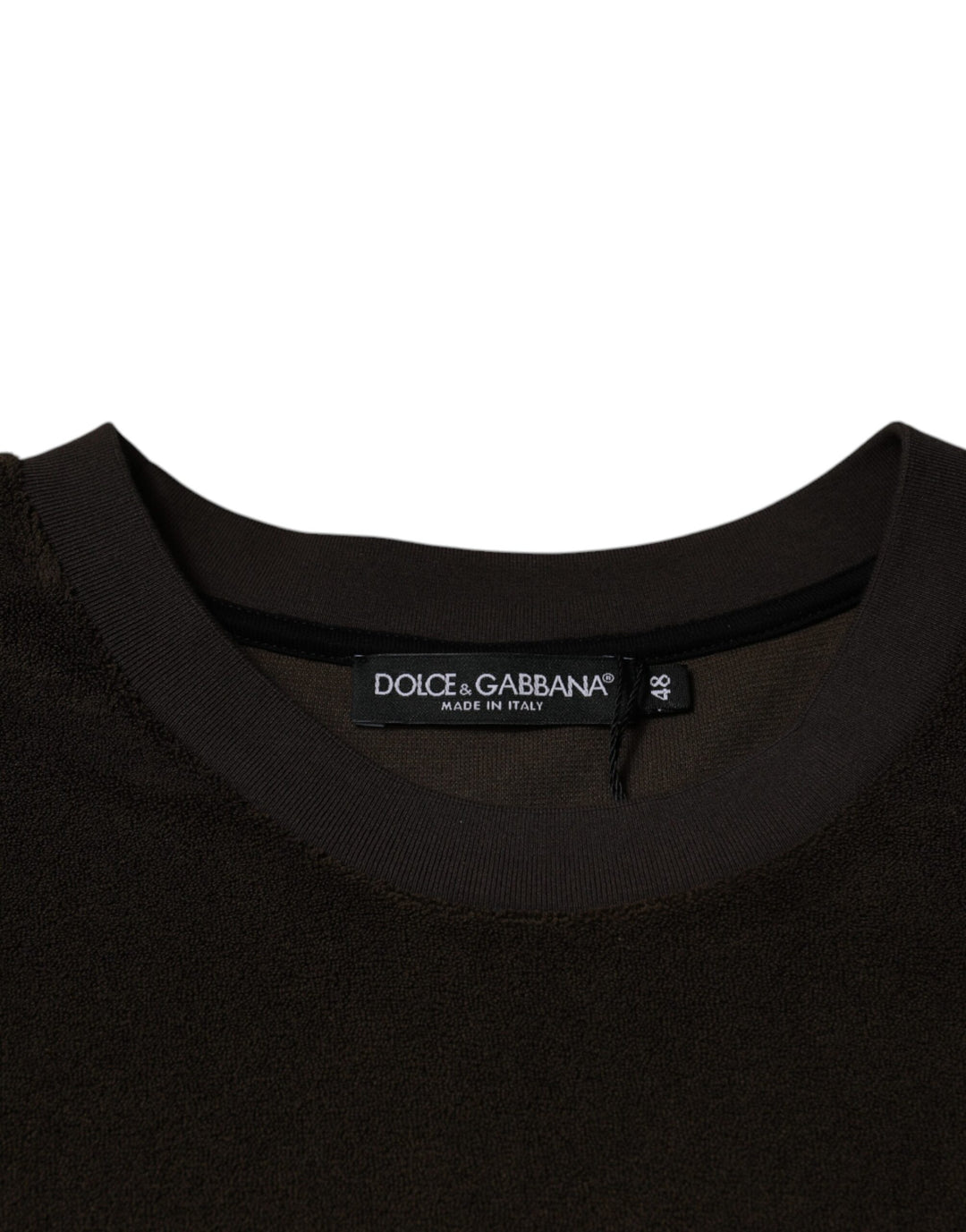 Dolce &amp; Gabbana Sample Sale Dolce &amp; Gabbana Brown Cotton Crew Neck Short Sleeves T-shirt - | Designer outlet