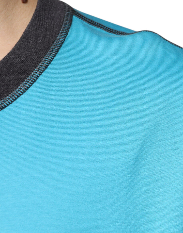 Dolce &amp; Gabbana Blue Logo Crew Neck Short Sleeves T-shirt by Dolce &amp; Gabbana outlet now on sale