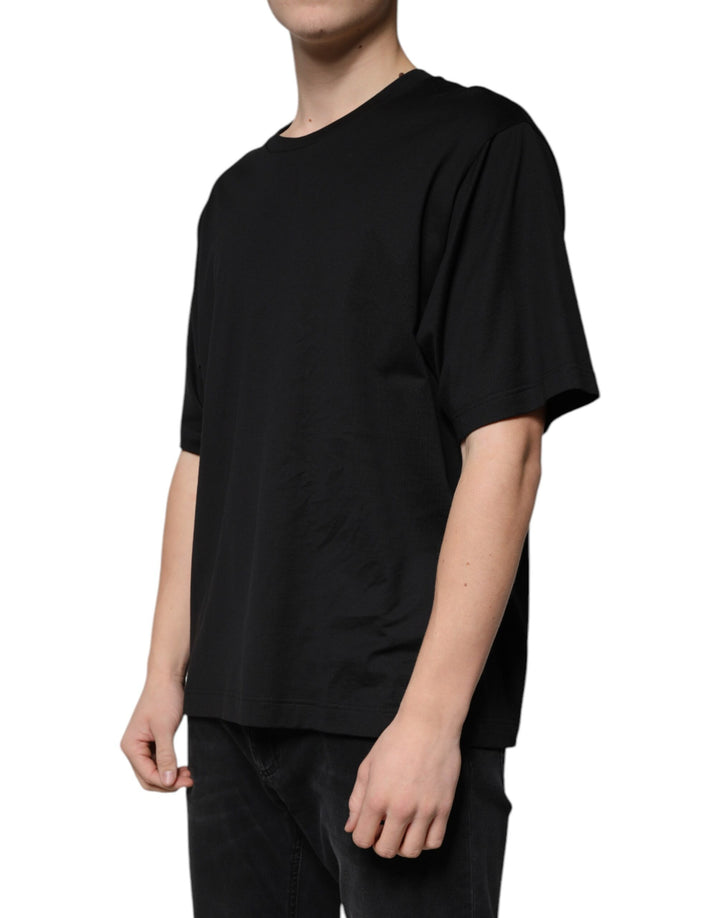 Dolce &amp; Gabbana Sample Sale Dolce &amp; Gabbana Black Cotton Crew Neck Short Sleeves T-shirt - | Designer outlet