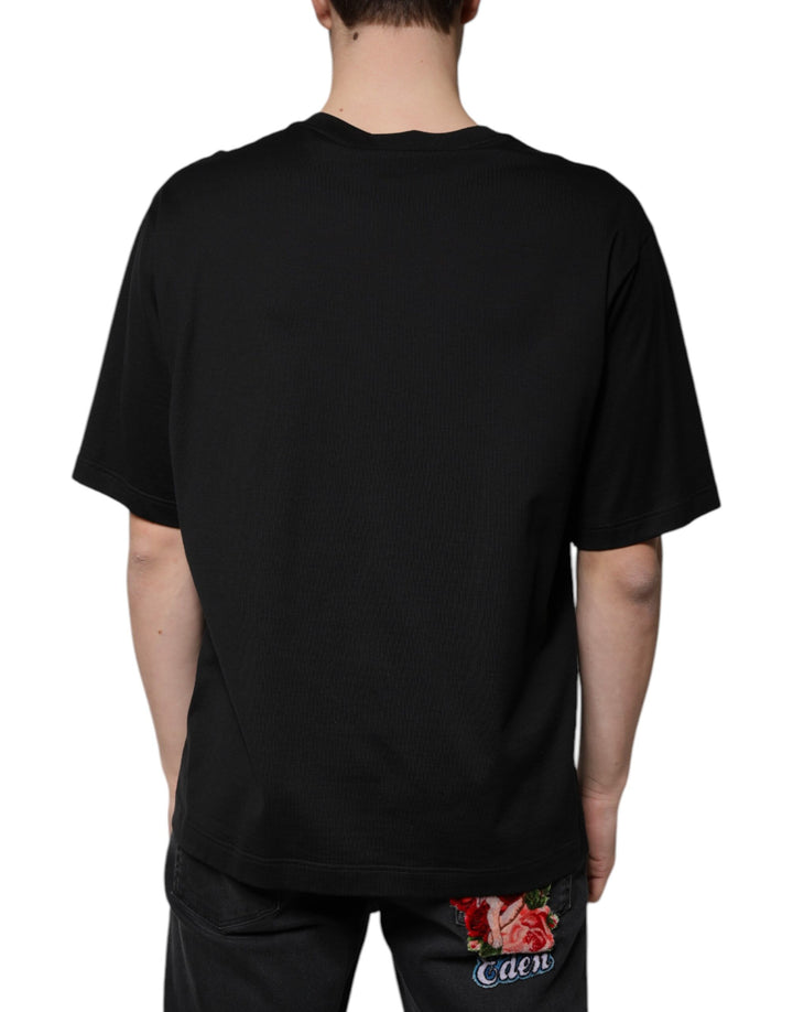 Dolce &amp; Gabbana Sample Sale Dolce &amp; Gabbana Black Cotton Crew Neck Short Sleeves T-shirt - | Designer outlet