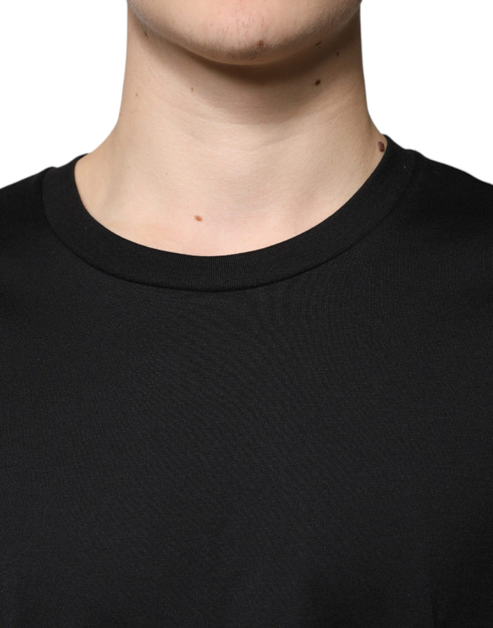 Dolce &amp; Gabbana Sample Sale Dolce &amp; Gabbana Black Cotton Crew Neck Short Sleeves T-shirt - | Designer outlet