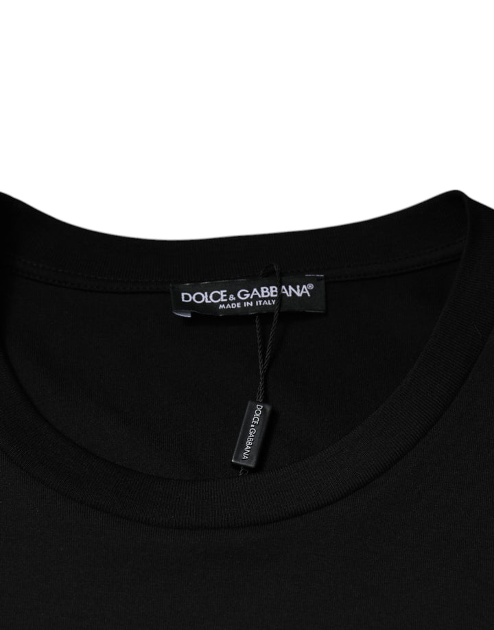 Dolce &amp; Gabbana Sample Sale Dolce &amp; Gabbana Black Cotton Crew Neck Short Sleeves T-shirt - | Designer outlet