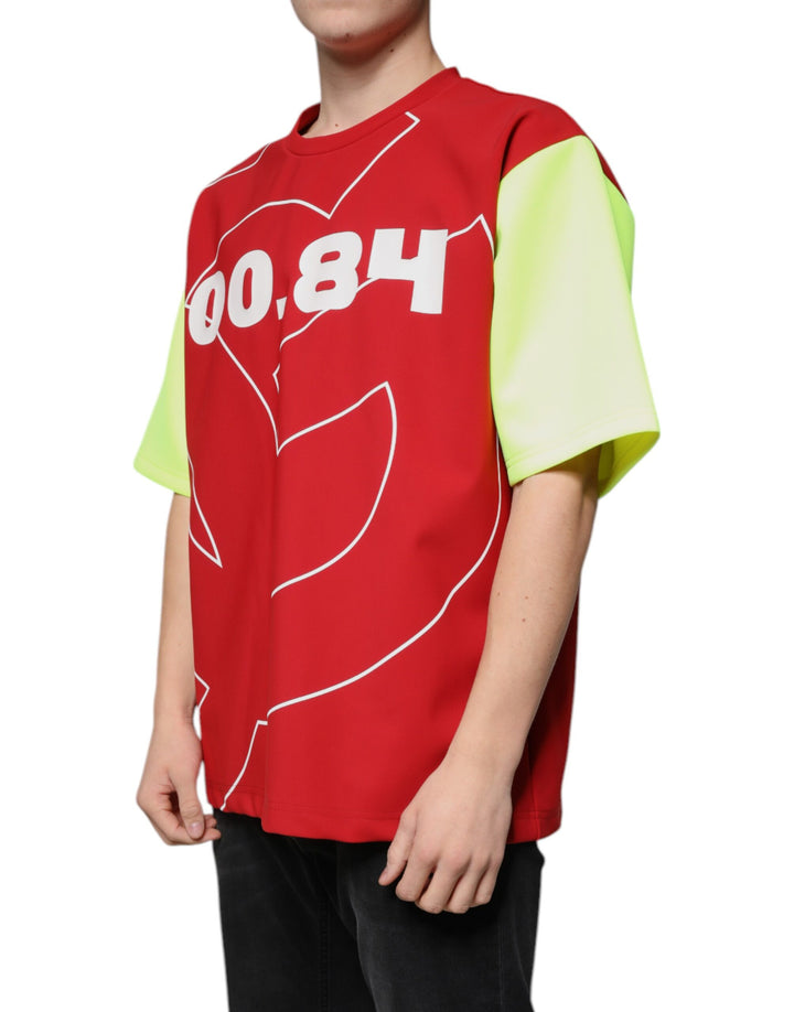 Dolce &amp; Gabbana Multicolor Logo Cotton Men Crew Neck T-shirt by Dolce &amp; Gabbana outlet now on sale