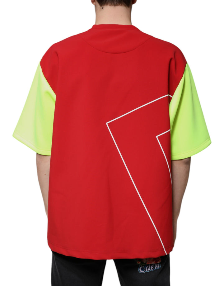 Dolce &amp; Gabbana Multicolor Logo Cotton Men Crew Neck T-shirt by Dolce &amp; Gabbana outlet now on sale