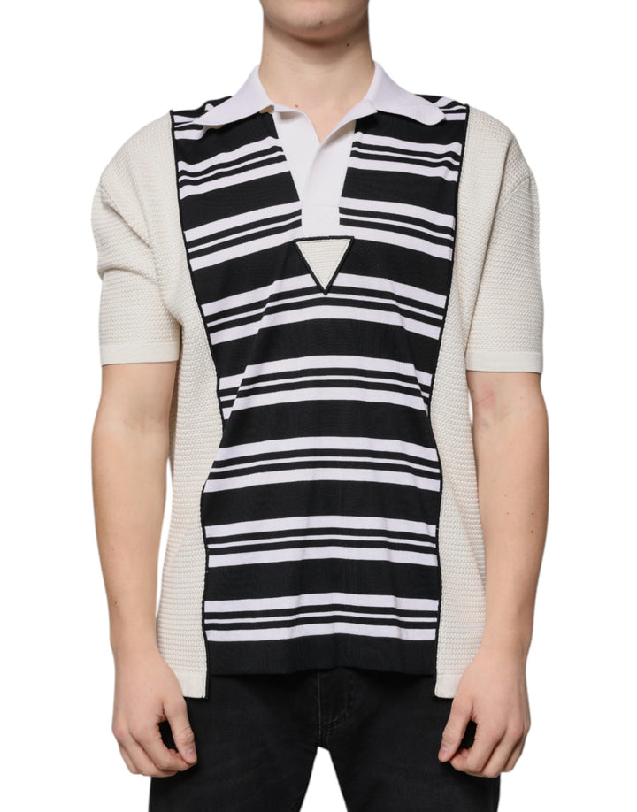 Dolce &amp; Gabbana Multicolor Stripe Collared Polo T-shirt by Dolce &amp; Gabbana outlet now on sale