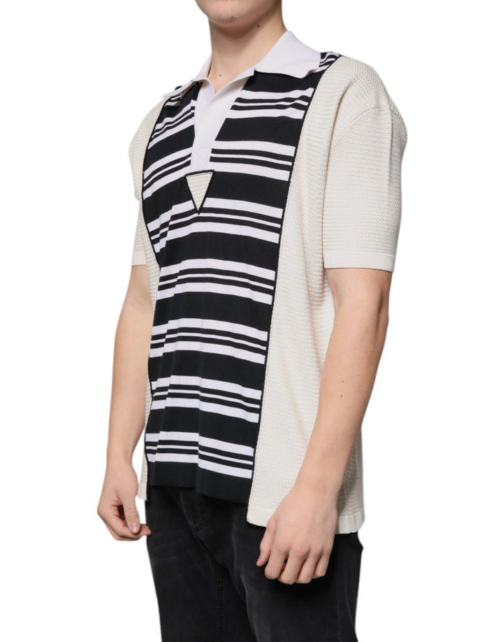 Dolce &amp; Gabbana Multicolor Stripe Collared Polo T-shirt by Dolce &amp; Gabbana outlet now on sale