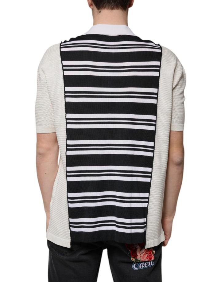 Dolce &amp; Gabbana Multicolor Stripe Collared Polo T-shirt by Dolce &amp; Gabbana outlet now on sale