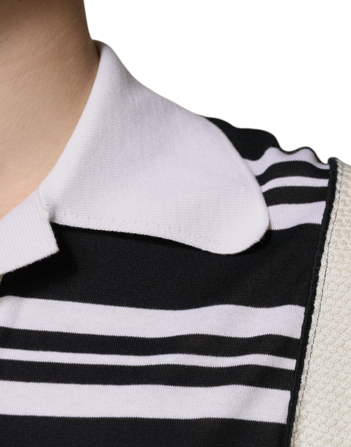 Dolce &amp; Gabbana Multicolor Stripe Collared Polo T-shirt by Dolce &amp; Gabbana outlet now on sale