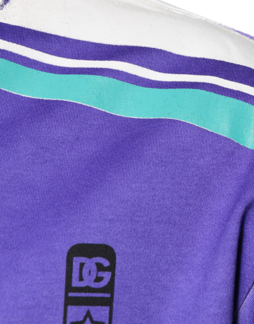 Dolce &amp; Gabbana Sample Sale Dolce &amp; Gabbana Purple Logo Jersey Cotton V-neck T-shirt - | Designer outlet