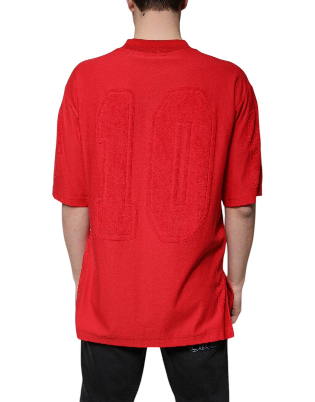 Dolce &amp; Gabbana Sample Sale Dolce &amp; Gabbana Red Cotton V-neck Short Sleeves T-shirt - | Designer outlet