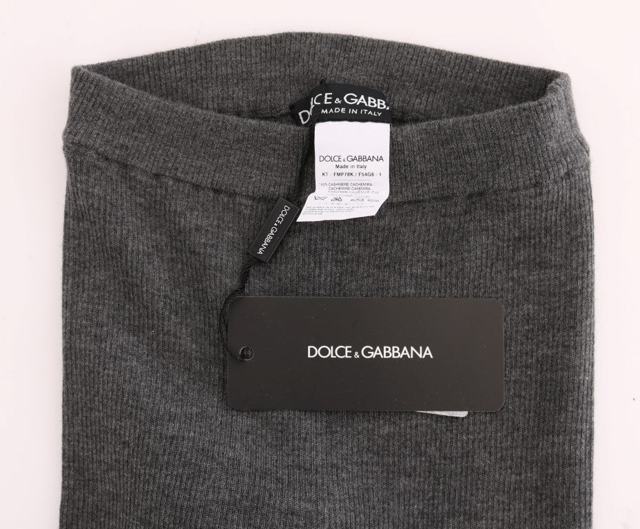 Dolce &amp; Gabbana Sample Sale Dolce &amp; Gabbana Gray Cashmere Stretch Tights - | Designer outlet
