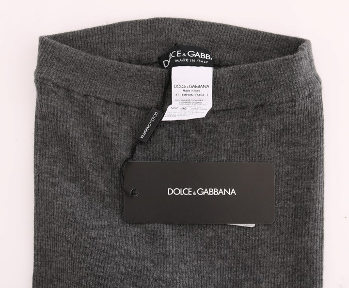 Dolce &amp; Gabbana Sample Sale Dolce &amp; Gabbana Gray Cashmere Stretch Tights - | Designer outlet