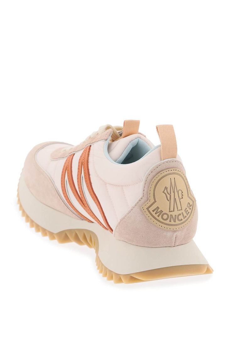 Moncler Pacey Sneakers In Nylon And Suede Leather.