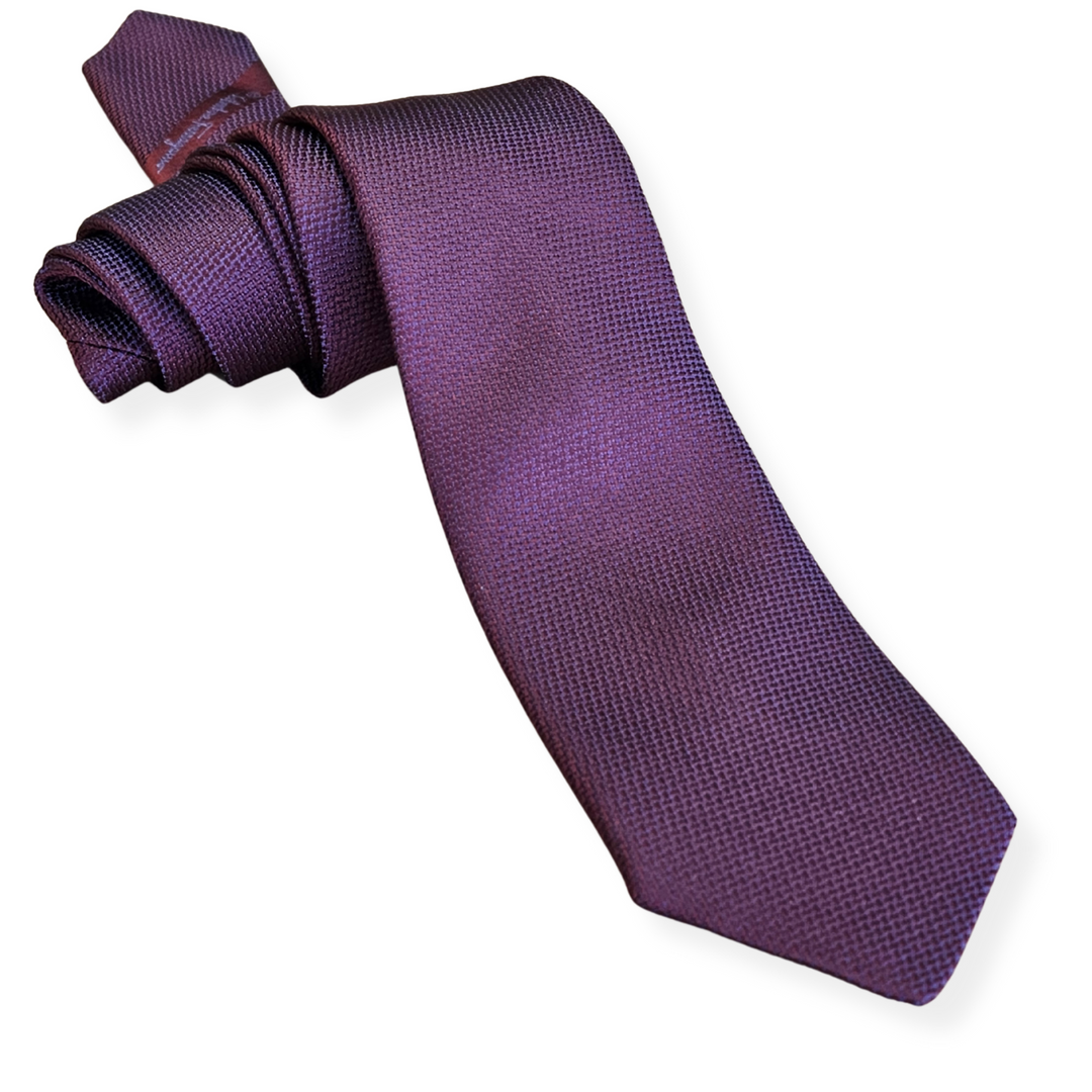 Ferragamo 3-Zero Tie - Blu/Bordea