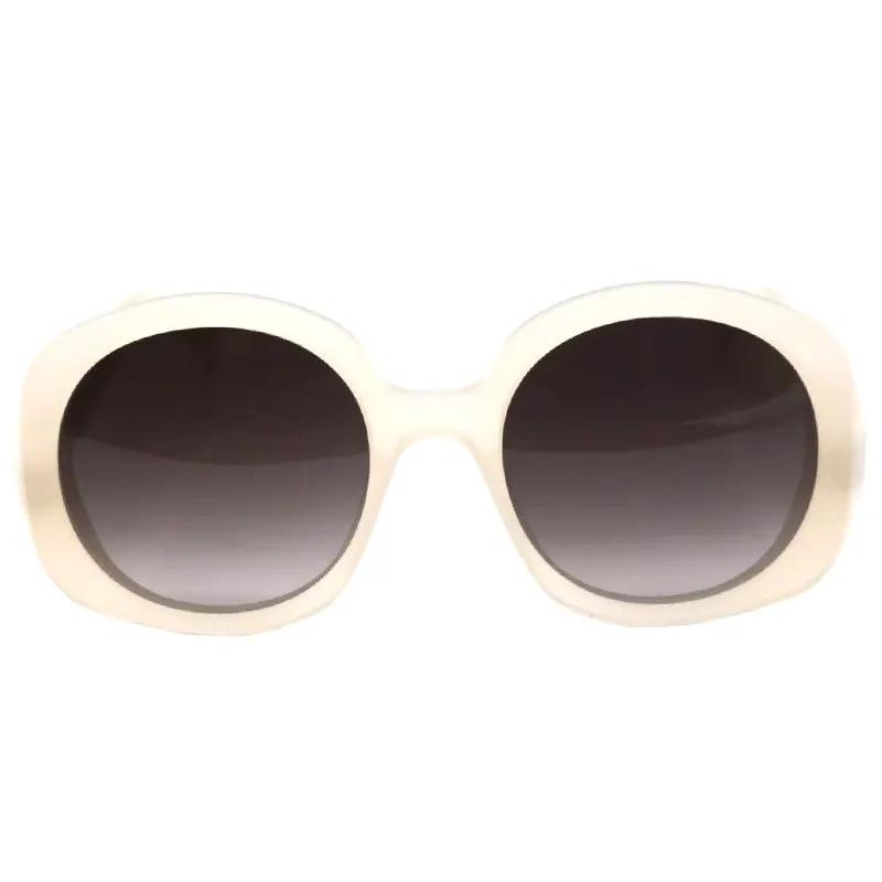 Celine Sunglasses Round Full Rim, Milky Cream Frame And Roviex Gradient Lens Cl40242I25K
