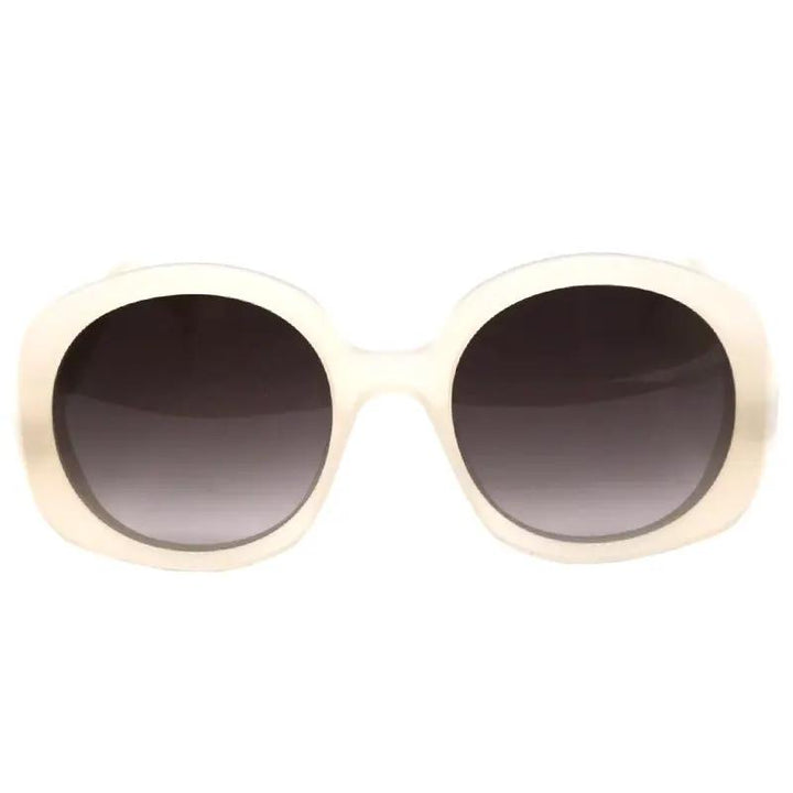 Celine Sunglasses Round Full Rim, Milky Cream Frame And Roviex Gradient Lens Cl40242I25K