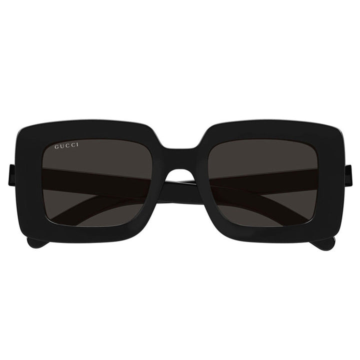 Gucci Sunglasses Square Full Rim, Black Frame and Grey Lens GG1718S001