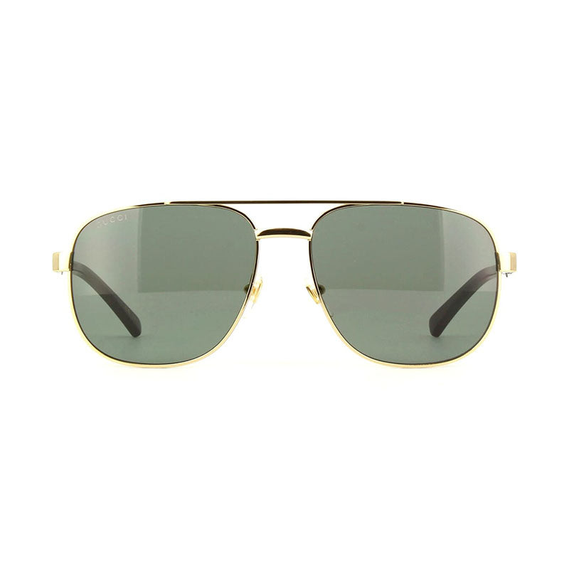 Gucci Sunglasses Aviator Full Rim, Gold Frame and Grey Lens GG1223S002