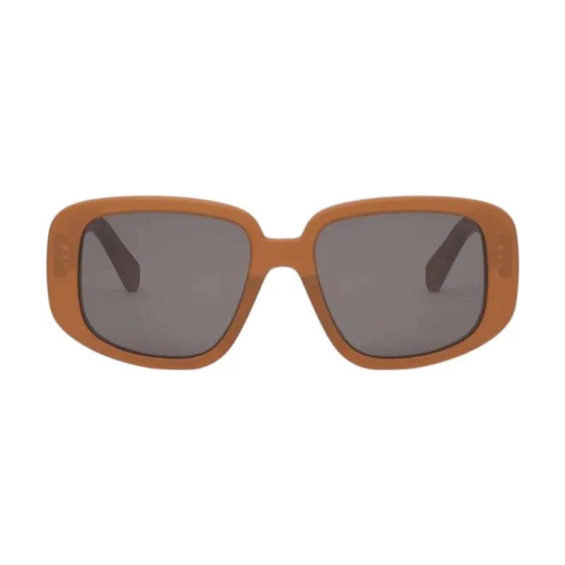 Celine Sample Sale | Celine Sunglasses Square Full Rim, Shiny Brown Frame And Grey Lens Cl40299U45A - Sunglasses | Designer outlet