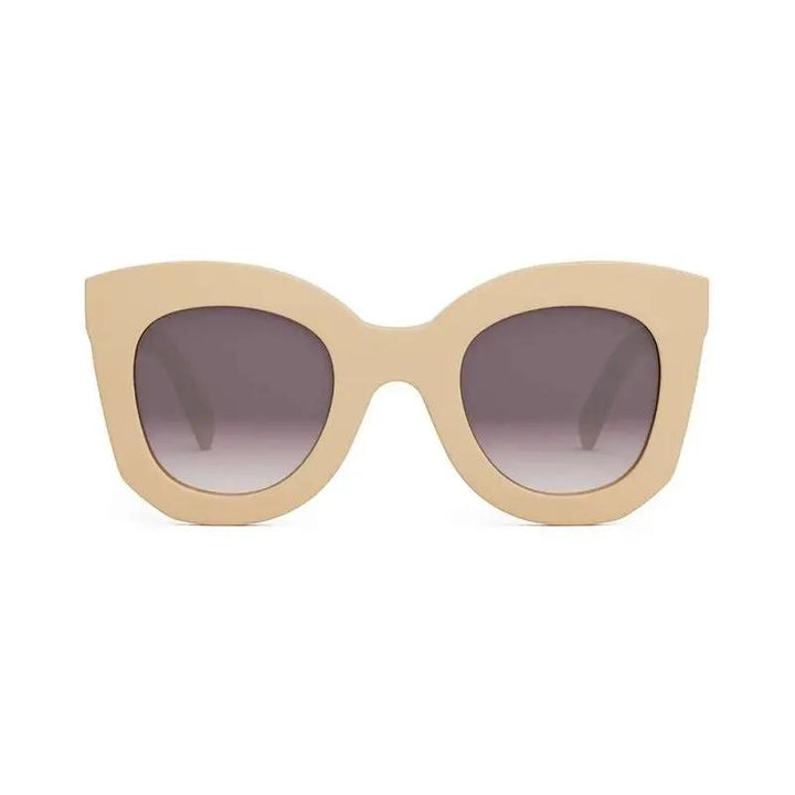 Celine Sunglasses Square Full Rim, Beige Frame And Gradient Violet Lens Cl4005Fn57Z