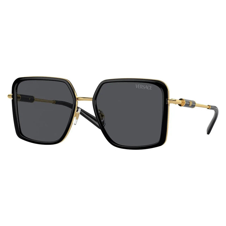 Versace Sunglasses Square Full Rim, Black Frame And Dark Grey Lens Ve2261100287