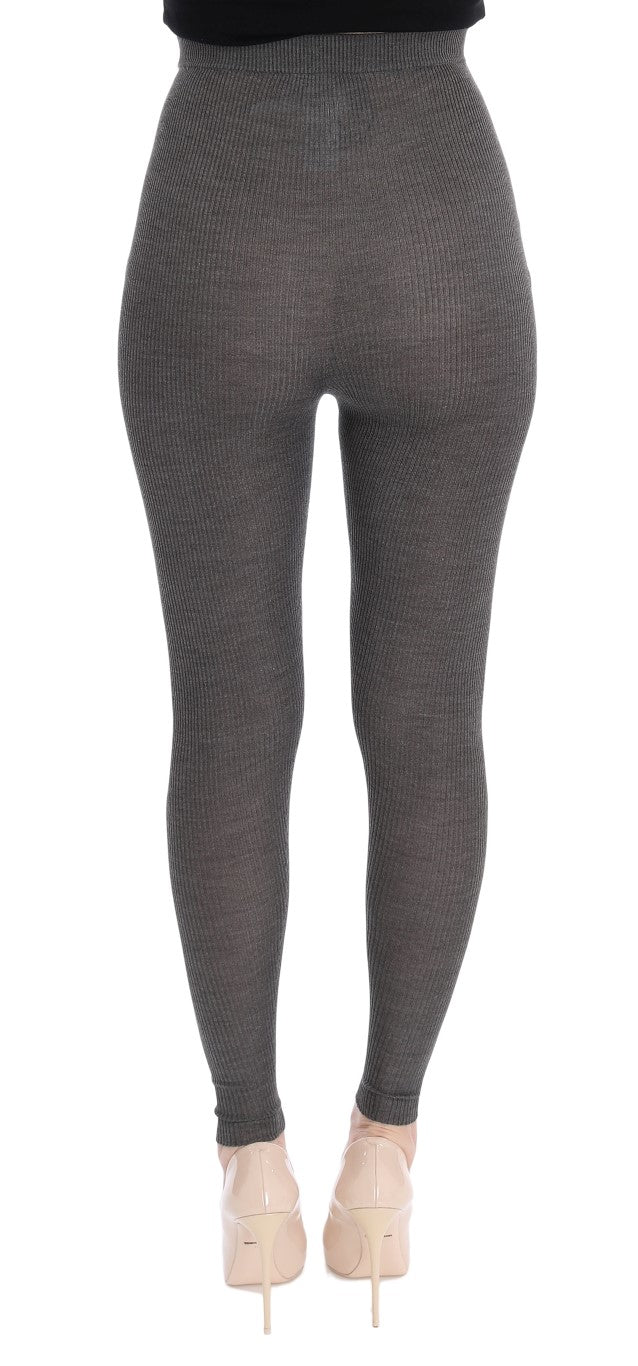 Dolce &amp; Gabbana Sample Sale Dolce &amp; Gabbana Gray Cashmere Stretch Tights - | Designer outlet