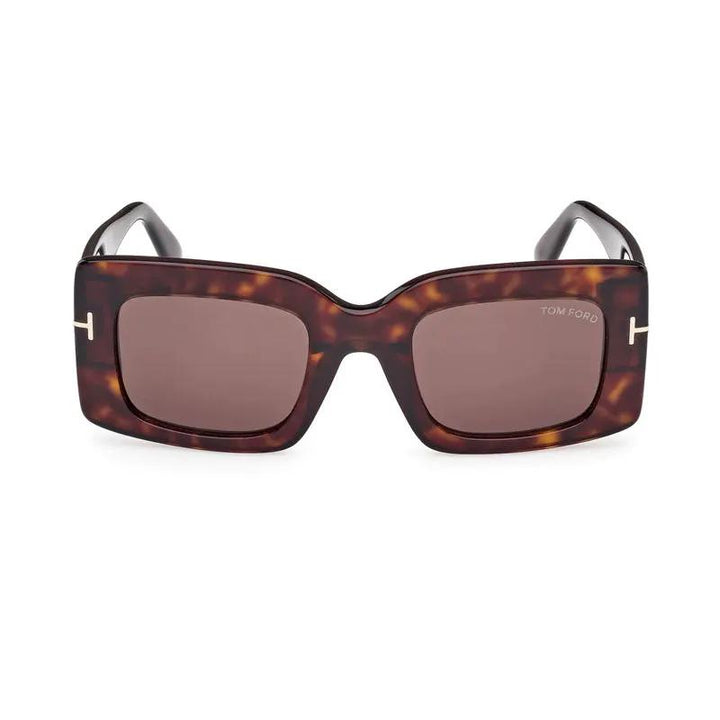 Tom Ford Sample Sale | Tom Ford Sunglasses Square Full Rim, Dark Havana Frame and Brown Lens FT118852E - Sunglasses | Designer outlet