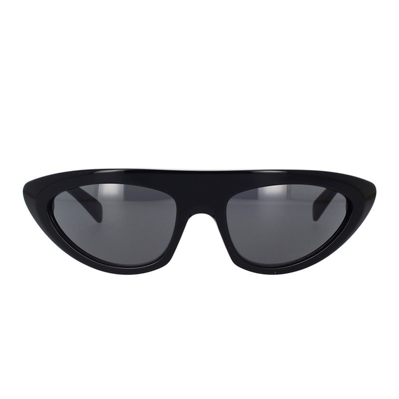 Celine Geometric Full Rim, with a Shiny Black frame and Smoke lens.