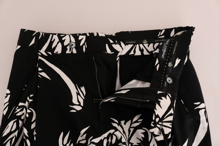 Dolce &amp; Gabbana Sample Sale Dolce &amp; Gabbana Black Tree Cotton Stretch Pants - | Designer outlet