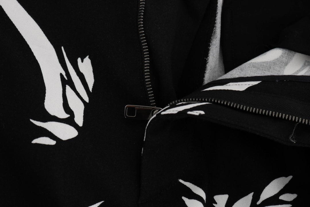 Dolce &amp; Gabbana Sample Sale Dolce &amp; Gabbana Black Tree Cotton Stretch Pants - | Designer outlet