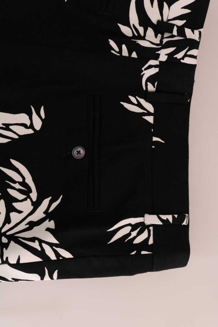 Dolce &amp; Gabbana Sample Sale Dolce &amp; Gabbana Black Tree Cotton Stretch Pants - | Designer outlet