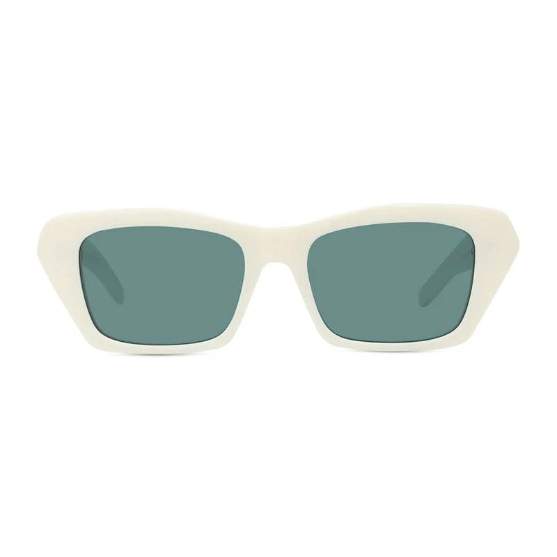 Givenchy Sunglasses Cat Eye Full Rim, White Frame and Green Lens GV40103I21N