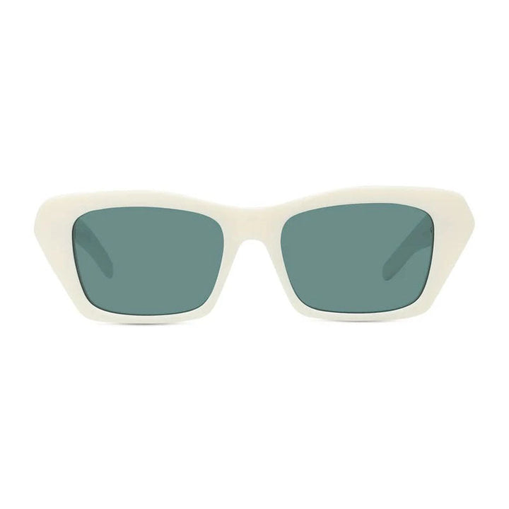 Givenchy Sunglasses Cat Eye Full Rim, White Frame and Green Lens GV40103I21N