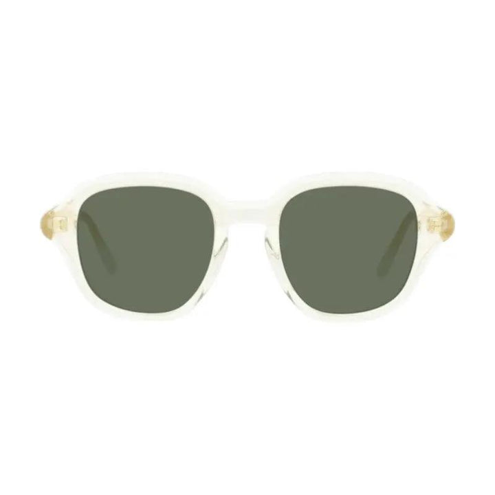 Loewe Sunglasses Square Full Rim, Transparent Yellow Frame And Green Lens Lw40163I57N
