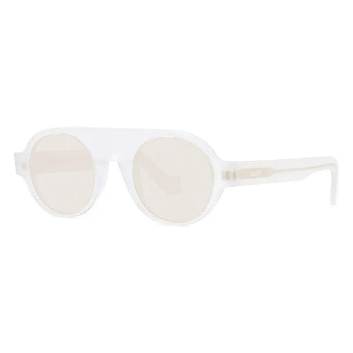 Loewe Sunglasses Round Full Rim, White Frame And Brown Lens Lw40020F21E