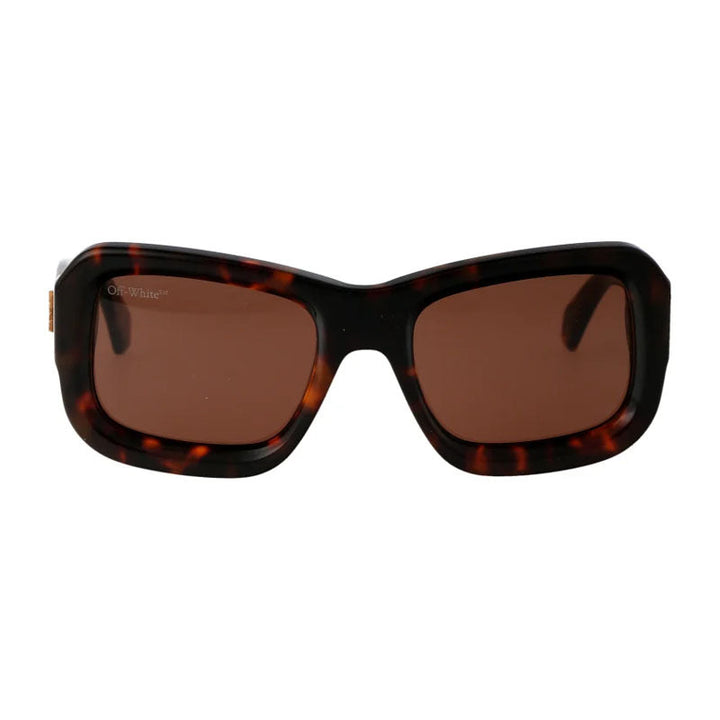 Off-White Sunglasses Rectangle Full Rim, Havana Frame and Brown Lens OERI091VERONA6064