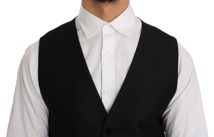 Dolce & Gabbana Black Polka Dot Pattern Vest by Dolce & Gabbana outlet now on sale