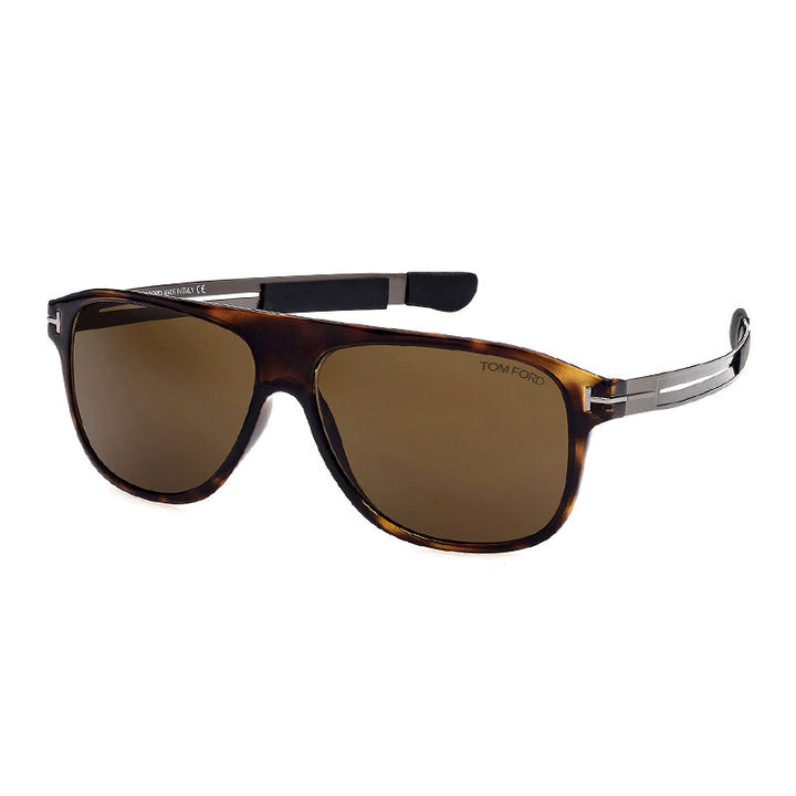 Tom Ford Aviator Full Rim, with a Dark Havana frame and Roviex lens.