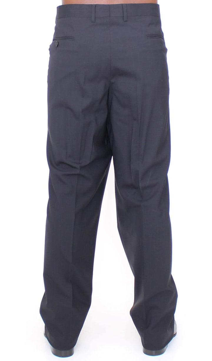 Dolce &amp; Gabbana Black Wool Stretch Pleated Pants by Dolce &amp; Gabbana outlet now on sale