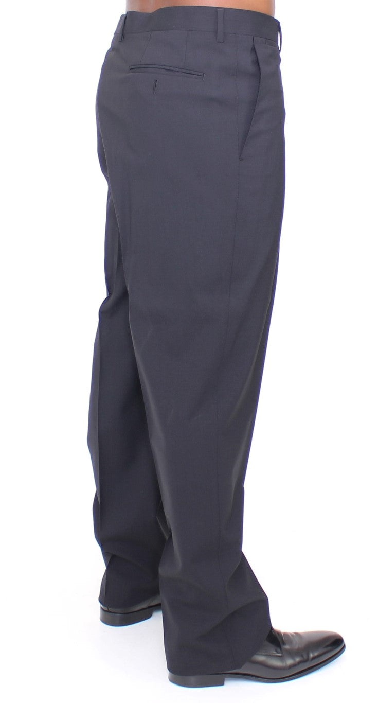 Dolce &amp; Gabbana Black Wool Stretch Pleated Pants by Dolce &amp; Gabbana outlet now on sale