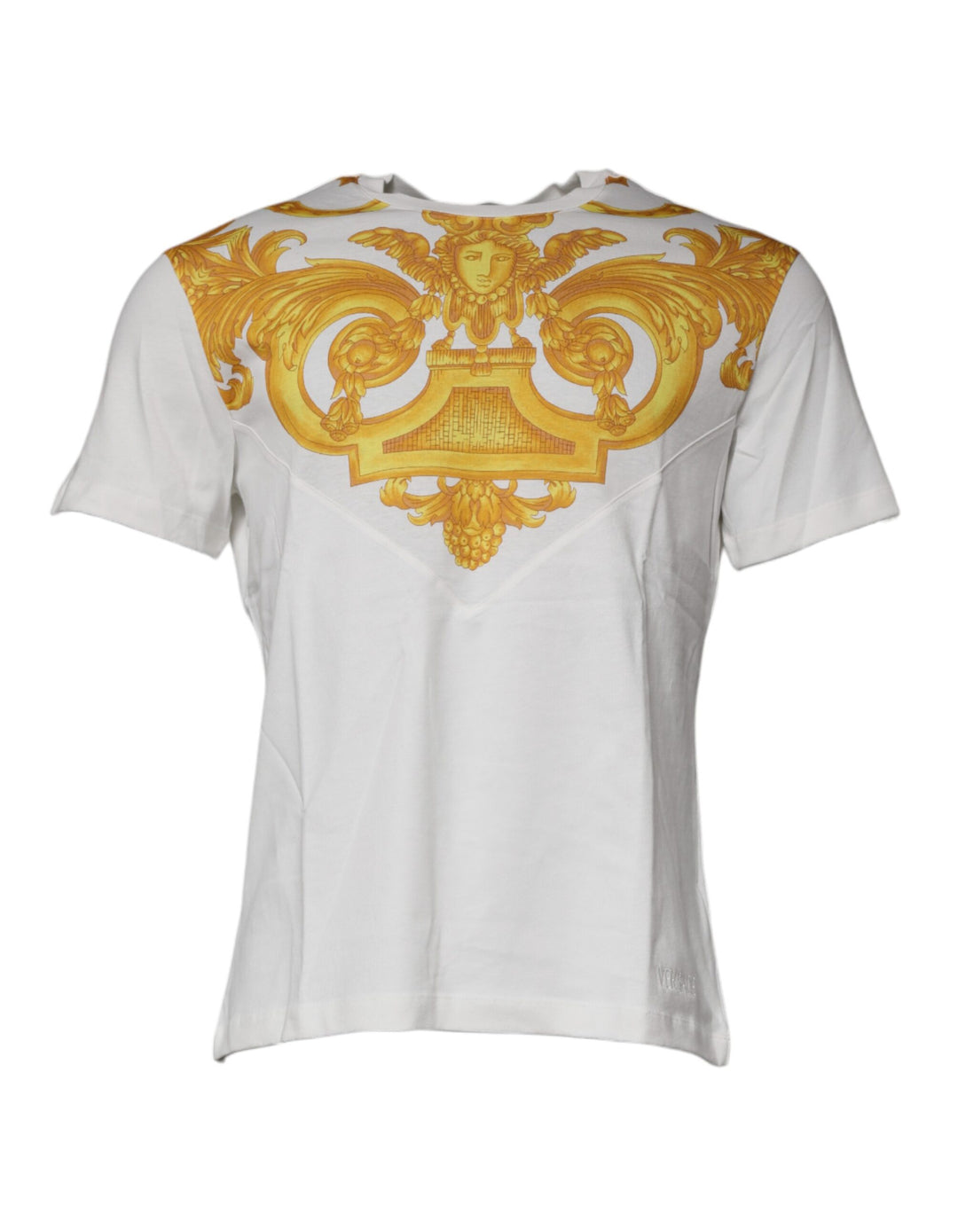 Versace Sample Sale Versace White Medusa Print Cotton Crew Neck T-shirt - | Designer outlet