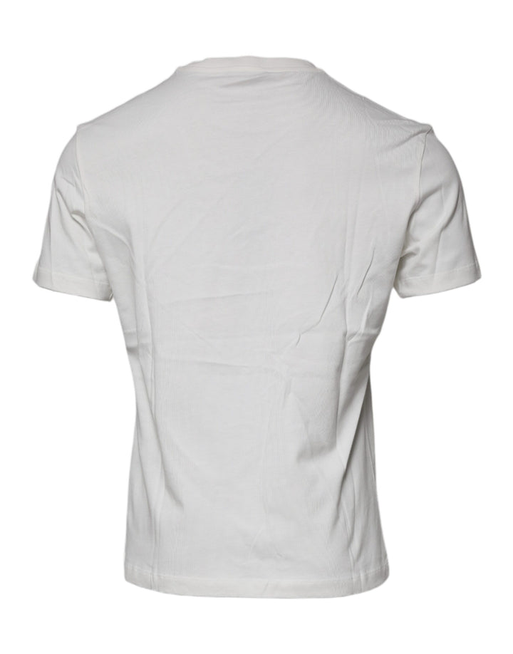 Versace Sample Sale Versace White Medusa Print Cotton Crew Neck T-shirt - | Designer outlet